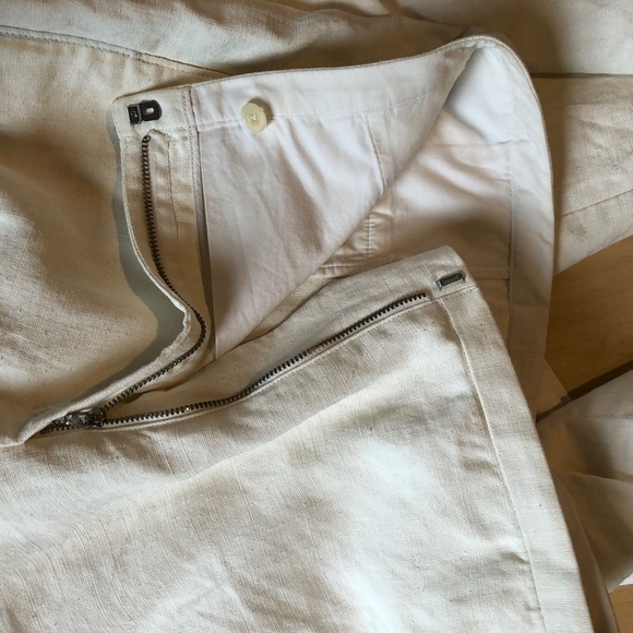 Lemaire Wide legged cropped coated linen pant - Picture 8 of 15